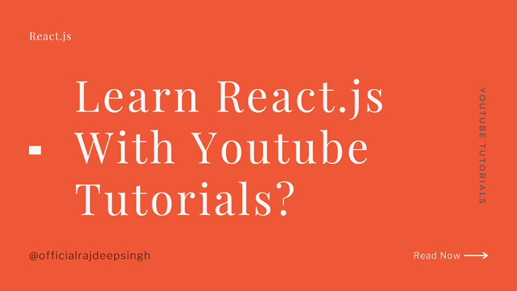 Learn React.js With Youtube Tutorials?