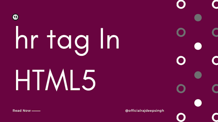 hr tag In HTML5