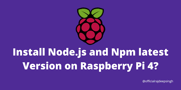 How to install Node js and Npm latest Version on Raspberry Pi 4?