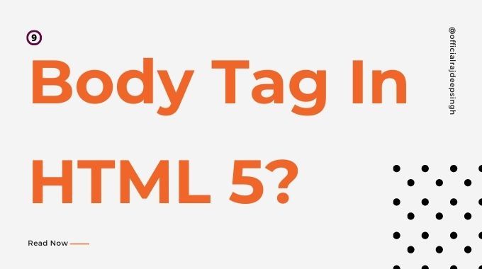 Body Tag In HTML 5?