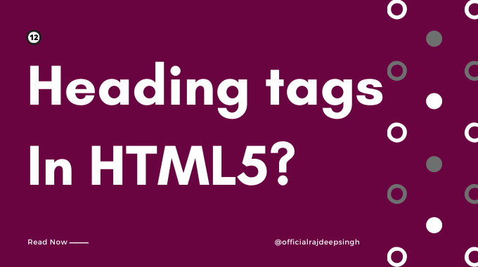 Heading tags in HTML5?