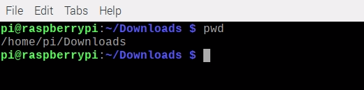 PWD command output PWD command output