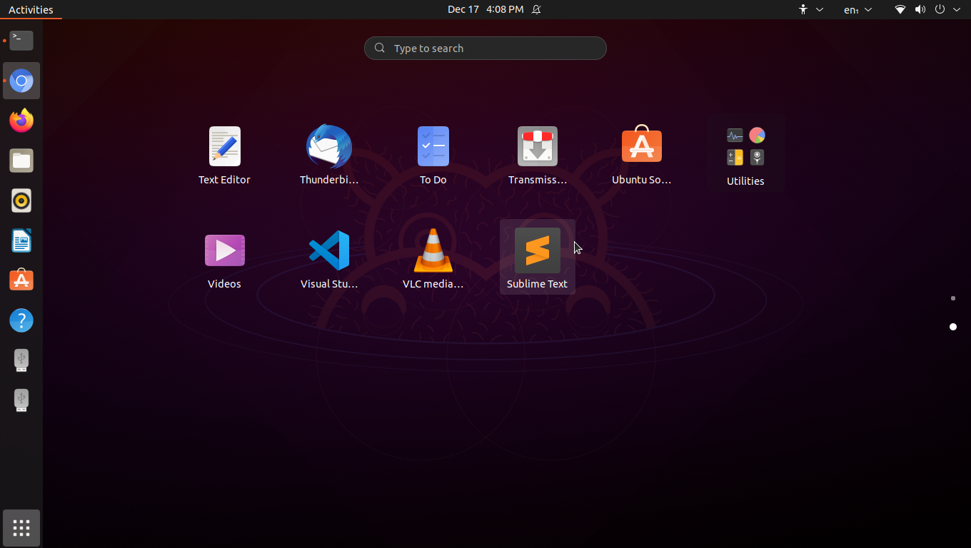 Open Sublime-text editor in Ubuntu